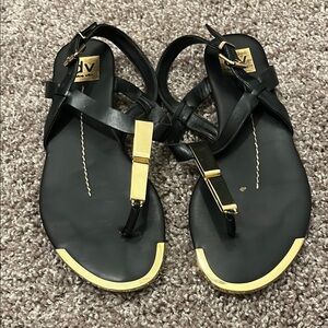 DV by Dolce Vita Black and Gold Sandals